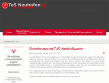 Tablet Screenshot of handball.tus-neuhofen.de